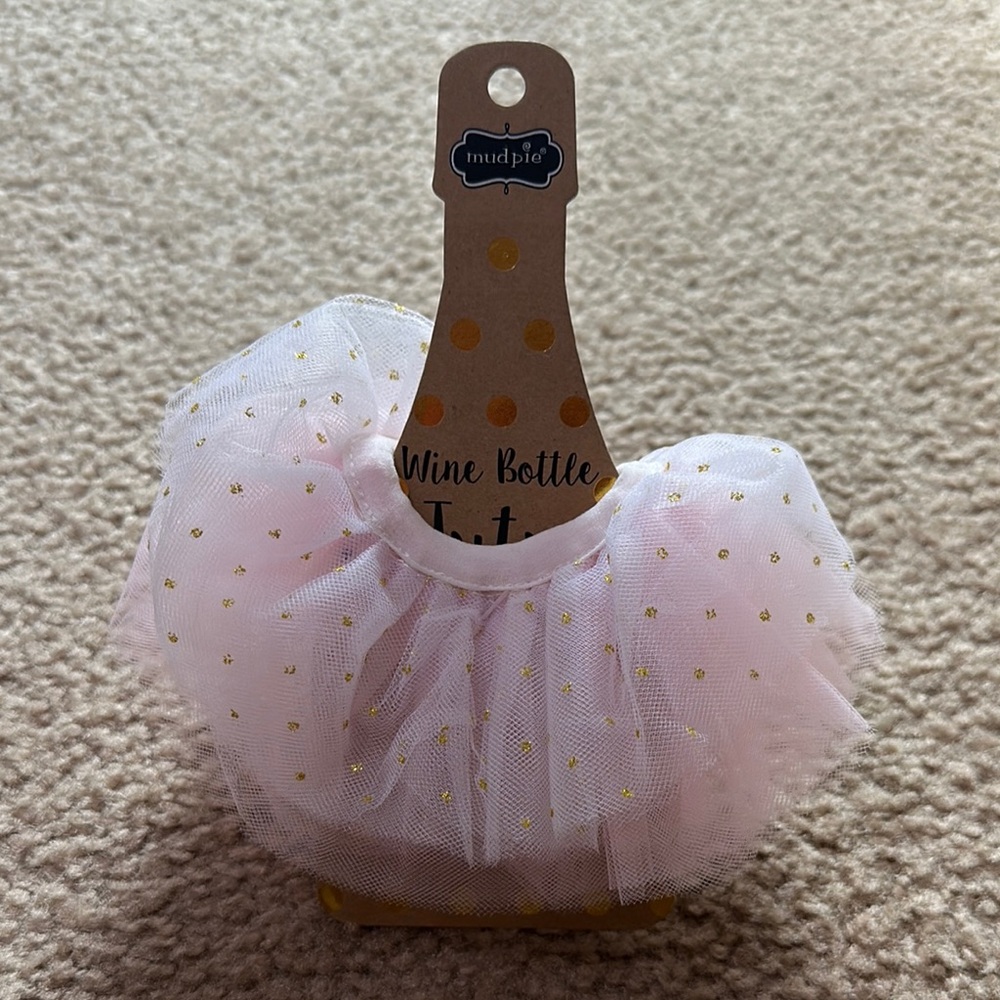 Mud Pie Blush and Gold Wine Bottle Tutu